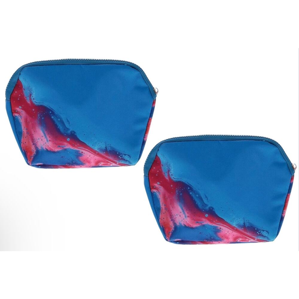 2 x Sephora Nylon Travel Cosmetic Makeup Bag Large 8.5”X 6” X 2” ~ NEW